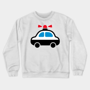 Policecar Emoticon Crewneck Sweatshirt